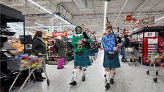 Scotland the Brave as a festive Newtonhill Pipe Band march through Asda in Portlethen at Christmas Nfl Sunday, Brave, Festival