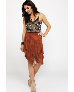 Layered Fringe, Knee Skirts, Miranda Lambert, Fringe Skirt, Layered Skirt, Above Knee, Above The Knee, Skirt Fashion