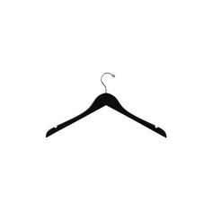 a black hanger on a white background