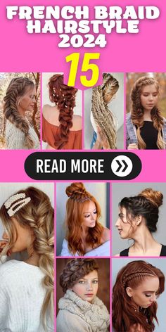 Embrace the elegance of French braid hairstyles in 2024. Whether you have short, curly hair or long, straight locks, these braids offer versatility and charm. The one-side twist and double braids are perfect for adding a unique touch to your look. Want to achieve this style at home? Our tutorial provides easy DIY styling tips to help you master the art of French braids. Don't miss the chance to elevate your hairstyle game this year. Curly French Braid Hairstyles, Tutorials For Short Hair, Braid Guide, Braids With Bangs, French Braid Hairstyle, Curled Box Braids, Braids French, Hairstyle 2024, Double Braids