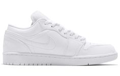 Clean & Cozy: Nike Air Jordan 1 Low Triple White The Air Jordan 1 Low can be seen as the summer version of the original iconic Air Jordan 1 High from 1985. The classic silhouette is kept in a clean white look, super fresh and always top-notch. Matching tonal branding, Black insoles atop a White rubber outsole completes the design. Classic Summit White Sneakers For Streetwear, Jordan 1 Low Triple White, Vapour Max Nike, Nike Sacai, White Look, Nike Air Jordan 1 Low, Womens Air Jordans, Marina Blue, Sports Uniforms