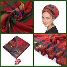 How To Tie >>> https://youtu.be/e_O07wUOu6MSoft Lovely Colorful Red Headscarf handmade Mitpachat, Head Covering, Scarf, Tichel, fashionable and comfortable.With tassels addition for Special knots.This "Mitpachat" is a SCARF TICHEL- a Large rectangle.Size 190/100 cm.It can be tied in different ways...This "Mitpachat" is worn for covering all hair and can be folded to show some hair. The fabrics are comfortable and are made from quality 100% cotton very pleasant.Our head covering will mak Multicolor Shawl-style Headscarf, Festival Multicolor Scarf Headwrap, Traditional Headscarf For Festivals, Traditional One-size Headscarf For Festivals, Traditional Festival Headscarf One Size, Traditional One-size Festival Headscarf, Red Shawl Scarves For Festivals, Red Bohemian Headscarf, Red Bohemian Scarf