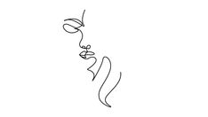 a black and white drawing of a woman's face with the word love spelled in cursive writing