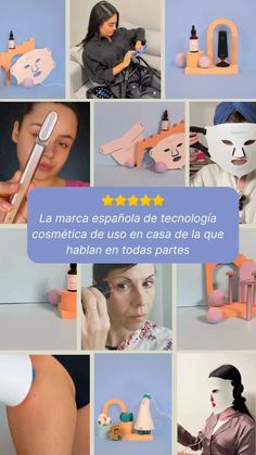 a collage of photos with different types of objects and text that says, la marc espaola de techoloia