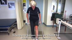 Best instructional walking with crutches video ever. Crutches Hacks, Meniscus Surgery, Knee Surgery Recovery, Acl Surgery, Climbing Stairs, Physical Therapist Assistant, Broken Foot