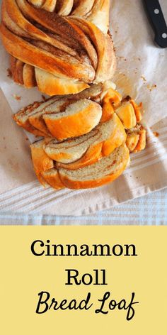 cinnamon roll bread loaf is cut into slices