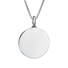 CBM-61 Solidified ashes set in this simple yet substantial .925 sterling silver circular pendant. It comes with a sterling silver chain in the length and thickness of your choice from the options below. Dimensions:20mm All dimensions are approximate and may vary slightly with every casting. This pendant can accommodate quite a bit of engraving across its back in multiple lines, including spaces and simple symbols. Examples of the font options available for engraving can be seen here. If you have Minimalist Jewelry With Box Chain And Round Pendant, Minimalist Jewelry With Round Pendant Box Chain, Minimalist Charm Necklace With Round Pendant And Polished Finish, Sterling Silver Box Chain With Round Pendant, Minimalist Charm Necklace With Round Pendant, Silver Circle Necklace With Polished Finish, Sterling Silver Round Box Chain Jewelry, Minimalist Polished Round Pendant Charm Necklace, Minimalist Sterling Silver Round Pendant Jewelry