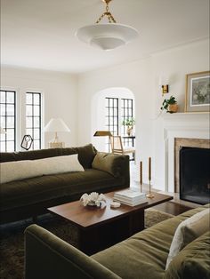 the living room is clean and ready to be used as a place for family or friends