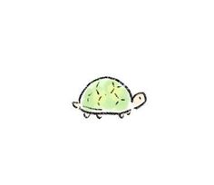 a drawing of a small turtle on a white background with the words, i love turtles