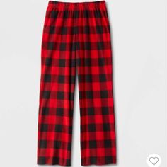 Red Matching Family Pajama Pants Feature A Buffalo Check Pattern In Red And Black Soft Fleece Fabric Full Elastic Waistband Ankle Length Part Of Matching Family Pj Collection Refresh Your Kid's Sleepwear Closet For The Holiday Season With The Sweet Style Of The Buffalo Check Fleece Matching Family Pajama Pants From Wondershop. These Pajama Pants Feature A Buffalo Check Pattern In Red And Black For Timeless Flair. Made With Soft And Lightweight Fabric, These Fleece Pajama Pants Help Keep Them War Casual Winter Bedtime Bottoms, Casual Winter Pants For Sleepover, Red Long Pants For Bedtime, Red Long Pants Bottoms For Bedtime, Red Long Bottoms For Bedtime, Red Long Pants Sleepwear For Winter, Red Winter Sleepwear Long Pants, Casual Red Pants For Sleepover, Cozy Red Loungewear Bottoms