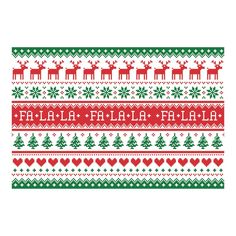 a knitted christmas sweater with reindeers and hearts on it, in green and red