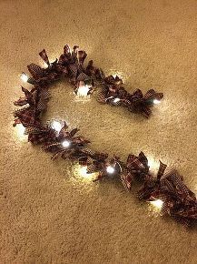 a heart made out of lights on the floor