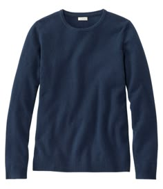 We traveled the globe to find the world’s finest for our women’s cashmere crewneck sweater. You’ll notice the difference from the moment you put one on and see why having one is a luxury worth indulging. Slightly Fitted: Softly shapes the body. Falls at hip. 100% Inner Mongolian two-ply cashmere. Handwash and dry flat, or dry clean. Narrow ribbed trim. Imported. Fit: Slightly Fitted | Women's Classic Cashmere, Crewneck Womens Preppy Style, Spn Dr, Neutral Wardrobe, Pinterest Wardrobe, Crewneck Sweaters, Crewneck Sweatshirt Women, University School, Horse Race, Navy Sweater