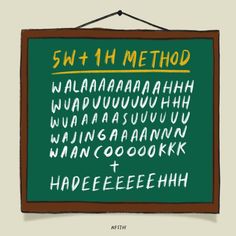 a green chalkboard with the words 5n and 4h method written on it