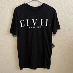 Nwt Civil Regime Shirt Size Medium Inventory Bin I Concert Tshirts, Yoga For Men, Tour Shirt, Tie Dye T Shirts, Short Sleeve T Shirt, Gray Tshirt, Calvin Klein Jeans, Black Shorts, Dye T Shirt