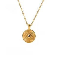 PRICES MAY VARY. ❤Gold Evil Eye Necklace❤: It is believe that is if someone stares/eyes one another with feelings of envy or jealousy it will send out bad luck. The most popular form of protection was the wearing and displaying of the evil eye talisman, wearing one can protect you and your loved ones from looks charged with envy and spite. ❤Size And Material❤:The dainty necklace is made of AAAAA+cubic zirconia,with 18k gold-plated Stainless steel,Pendant Size:25mm*18mm.Chain Length:about 16"+2"E Evil Eye Jewelry Necklace, Simple Handmade Jewelry, Ladies Gifts, Necklace Sun, Eye Pendant Necklace, Evil Eye Necklace Gold, Evil Eye Design, Evil Eyes, Heart Flower