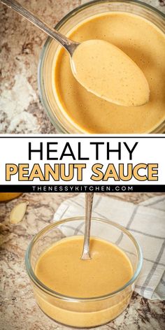 Try this simple sauce idea! This peanut butter sauce is an easy homemade condiment. Wholesome yet full of flavor, this healthy peanut sauce recipe is a winner! Use it as a dipping sauce for spring rolls, drizzling over a stir fry, a topping for noodles, and more! Healthy Peanut Sauce, Easy Peanut Sauce, Easy Sauce Recipe, Homemade Peanut Sauce, Healthy Protein Bars, Vegetable Dips, Peanut Sauce Recipe, Thai Peanut Sauce, Peanut Butter Sauce