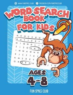 Word Search Books for Kids Ages 4-8is Activities Workbooks for 4 5 6 7 8 year olds. Have fun with discover easy words a buried treasure of hidden words. Circle a word puzzle books! word search puzzle for kids ages 4-8Your children can show what sharp eyes they have with this huge collection of easy word searches puzzle book for kids. Good word find books for kids preschool, kindergarten, 1st 2nd 3rd 4th grade or even homeschool. Each has a different group of words theme. We highly recommend this Nancy Dyer, Word Search Puzzles For Kids, Space Club, Club Games, Easy Word Search, Free Word Search, Activity Workbook, Hidden Words, Most Popular Books