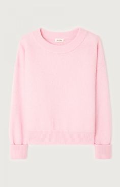 Pull femme Vitow - DRAGEE CHINE 48 Manches longues Rose - H24 Gents T Shirts, Jumper Short, Pull Rose, Vintage Pullovers, Costume Intero, Cropped Tops, Pull Sweat, Crew Neck Jumper, Jumper Shirt