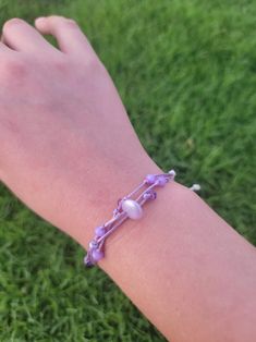 Purple charm friendship bracelet! Adjustable to fit most wrists. Friendship Bracelet Adjustable, Braided Friendship Bracelets, Purple Bracelet, Braided Bracelets, Adjustable Bracelet, Friendship Bracelet, Rope Bracelet, Friendship Bracelets, Lilac