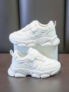 Infant/Toddler/Kids' Athletic Shoes, Winter/ Fall, Girls' White Sneakers With Magic Sticker, Running/Casual Shoes White         Baby Shoes, size features are:Bust: ,Length: ,Sleeve Length: Girls White Sneakers, White Baby Shoes, Shoes For Babies, Kids Athletic, Casual Running Shoes, Sports Fashion, Baby Sneakers, Chunky Sneakers, Kids Sneakers