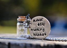 you never know when they'd come true Dandelion Wish, Never Stop Dreaming, Dream Quotes, Stamped Jewelry, Make A Wish, Glass Jar, Metal Stamping, Making Ideas, Dog Tag Necklace