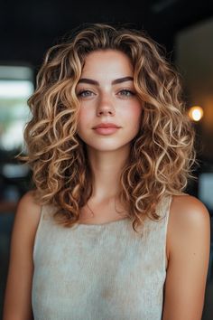 37 Most Beautiful Balayage Curly Hairstyles for Show-Stopping Volume Short Blonde Curly Hair, Curly Hair Color Ideas, Natural Blonde Balayage, Subtle Blonde, Blonde Transformation, Curly Hair Color, Ombre Curly Hair, Honey Balayage, Subtle Blonde Highlights