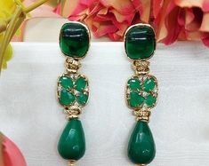 Emerald Green Jade Cluster Earrings.Freshwater Pearls.Clip On | Etsy Traditional Green Earrings With Jewels, Traditional Green Jeweled Earrings, Festive Green Jeweled Earrings, Green Jewel Earrings For Wedding, Green Jeweled Earrings For Wedding, Elegant Jade Earrings For Wedding, Green Clip-on Jewelry For Party, Green Metal Wedding Jewelry, Green Jewel Earrings For Gift