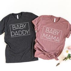 Baby Mama Shirt, Early Stages Of Pregnancy, Shirts Outfit, Papa Shirts, Dad Shirts, Mom To Be, Pregnancy Stages, Mama Shirts