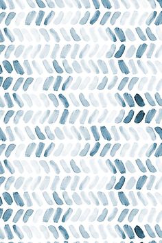 a blue and white watercolor pattern with wavy lines on the bottom half of it