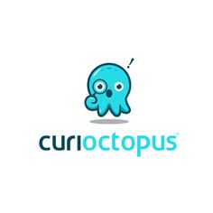 the logo for curioctopus, a children's clothing brand that is designed to look like an octopus