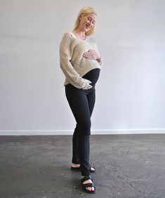 Discover the epitome of versatility and comfort with Around April's Work Straight-Leg Maternity Pants. Crafted from a premium blend of viscose, nylon, and Lycra, these pants are designed to move with you—offering the perfect fit at every stage of your pregnancy. Featuring a full length straight cut leg that looks great in heels or joggers. The unique high-back and low-front cut ensures the waistband stays in place whether you choose to fold it down or up for added support (pictured worn both way Black 4-way Stretch Pants For Fall, 25 Weeks Pregnant, Maternity Boutique, Support Pictures, Breastfeeding Clothes, Pregnancy Wardrobe, Foam Cups, Pre Pregnancy, Garment Labels