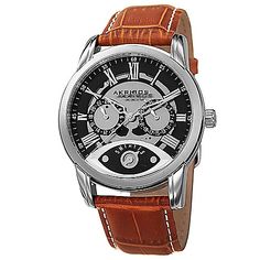 Watch Choices:  Gold-tone/Brown  Rose-tone/Black  Silver-tone/Black or Silver-tone/Brown case/strap Brown Leather Watch, Rose Tone, Leather Strap Watch, Watch Sale, Online Shopping Clothes, Chronograph Watch, Jaeger Watch, Omega Watch, Leather Watch