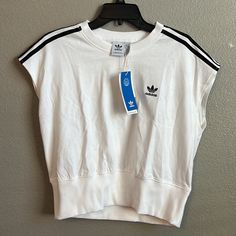 Brand New With Tag Size M Loose Fit Ribbed Crewneck 100% Cotton Single Jersey Ribbed Hem Supports The Better Cotton Initiative Adidas Relaxed Fit Athleisure Top, Adidas Fitted Short Sleeve Tops, Adidas Casual Tops For Streetwear, Adidas Tops For Summer, Adidas Casual Streetwear Tops, Adidas White Athleisure Top, Adidas Summer Tops With Crew Neck, Adidas Cotton Casual Tops, Adidas Fitted Tops For Streetwear