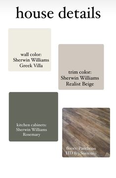 the different colors of wood flooring are shown in this graphic style, including white and gray