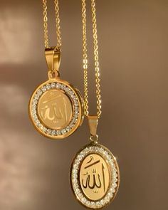 Allah Necklace Gold, Arabic Jewelry Necklaces, Arab Necklace, Islam Jewelry, Muslim Jewellery, Islam Necklace, Muslim Necklace, Arab Gold, Islamic Necklace