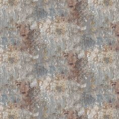 an abstract background with many different colors and patterns on the fabric, including brown, blue,