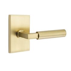 an image of a brass door handle on a white background