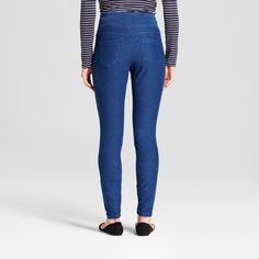 The look of your favorite skinny jeans meets the comfort of stretchy leggings with these High-Waist Jeggings from A New Day™. These jeggings are perfect for days where you want to keep your style on point while feeling more comfortable than ever. The wide waistband adds just the right amount of control along with a flattering fit, while the soft fabric construction with spandex provides flexible comfort. Pair them with a loose-fit shirt and ballet flats for an effortlessly chic look, or go casua High-rise Stretch Denim Blue Leggings, High Waist Stretch Medium Wash Jeggings, High Waist Medium Wash Stretch Jeggings, High Waist Stretch Jeggings In Medium Wash, Stretch Mid-rise Denim Blue Leggings, Stretch Dark Wash Full Length Jeggings, Full-length Stretch Dark Wash Jeggings, High Waist Stretch Dark Wash Jeggings, Stretch Cotton Jeggings In Medium Wash