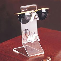 2 Tier Slanted Base Acrylic Eyewear Display Display Sunglass Design, Eyeglasses Display, Sunglass Display, Optical Display, Custom Dresser, Eyewear Display, Acrylic Products, Point Of Sale Display, Sunglasses Display