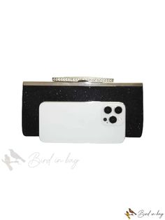 Bird in Bag - Fashionable Decorated Evening Bag with Metal Accents Modern Rectangular Case Party Bag, Trendy Party Bags With Magnetic Closure, Rectangular Shoulder Bag With Magnetic Closure For Parties, Elegant Bags With Magnetic Closure, Chain Pattern, Metal Accents, Print Style, Bird In Bag, Square Bag