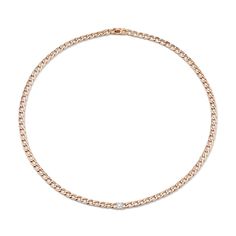 Diamond Choker, Pear Diamond, Pear Shaped Diamond, Bezel Diamond, Coin Pendant, Rose Gold Necklace, White Rose Gold, Chain Link Necklace, Oval Diamond