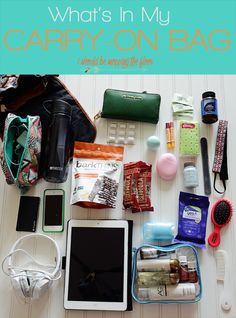 what's in my carry - on bag, including an ipad and other items