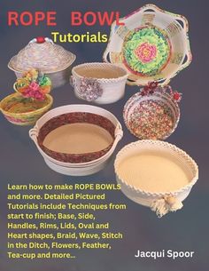 the instructions for how to make rope bowl bowls