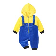 PRICES MAY VARY. 👀【MATERIAL】: 100% High quality polyester blend. High quality toddler baby girl boy Halloween costume, cute, soft and safe, stretchy, fuzzy and warm, comfortable and breathable. Cool Halloween gift to send your little one. 👀【OCCASION】: Perfect toddler baby boy girl Halloween outfits, go to party, indoor wear, Halloween wear and take photo. Great toddler Halloween costume for baby girls boys. Best gift for your little one. 👀【SIZE】: Multiple sizes 6-12 Months, 12-18 Month,18-24 Minion Halloween, Minion Costumes, Toddler Baby Boy, Girl Halloween Costume, Girls Halloween Outfits, Zipper Jumpsuit, Jumpsuit Fall