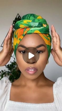 Headtie Head Wraps African Fashion Style, Wrapping Hair With Scarf, Turban Headwrap Tutorial, How To Tie A Head Scarf Short Hair, How To Head Wrap Scarf, How To Tie Head Scarf, How To Tie A Head Wrap, How To Tie Scarf On Head