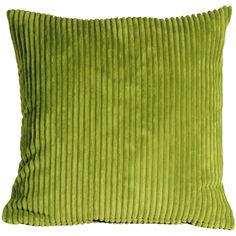 a green pillow on a white background