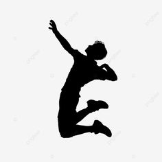 a person jumping in the air with their arms outstretched