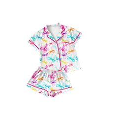 pre-order, no moq Thanksgiving Clothes, Shorts Pajamas, Summer Pajama Set, Overall Outfit, Adult Pajamas, Baby Skirt, Summer Pajamas, 4th Of July Outfits, Long Romper