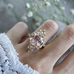 Pink Marquise Ring, Pink Star Diamond, Star Diamond Ring, Diamond Ballerina Ring, Pink Tourmaline Engagement Ring, Pink Sapphire Diamond Ring, Pink Sapphire Jewelry, Ballerina Ring, Pink Diamond Engagement Ring